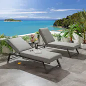 2 X CAYMAN CUSHIONED SUN LOUNGERS 7 X COLOUR CHOICES