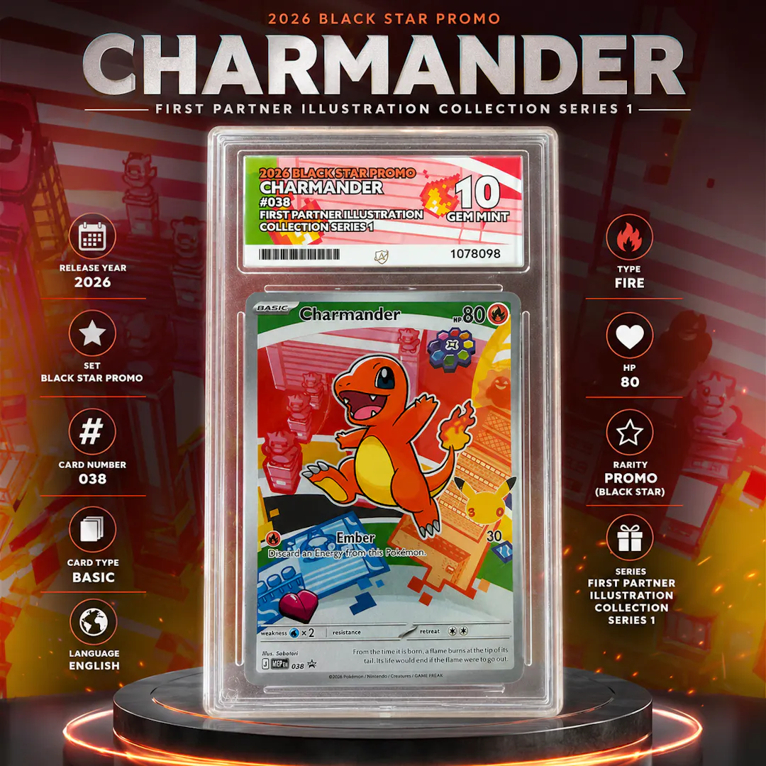 ACE GEM MINT 10 FIRST PARTNER ILLUSTRATION SERIES 1 SIX-CARD POKEMON COLLECTION