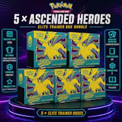 5 X POKÉMON TCG MEGA EVOLUTION ASCENDED HEROES ELITE TRAINER BOX BUNDLE