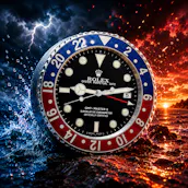 GMT MASTER II PEPSI ROLEX STYLE WALL CLOCK