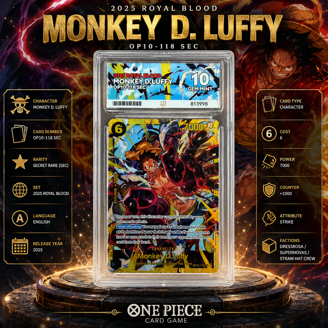 ACE 10 GEM MINT ONE PIECE SIX CARD PREMIUM COLLECTION POKEMON