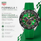 TAG HEUER FORMULA 1 43MM GREEN DIAL WATCH