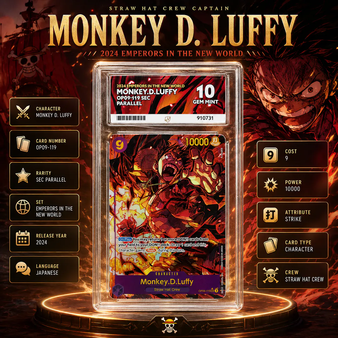 ACE 10 GEM MINT ONE PIECE SIX CARD PREMIUM COLLECTION POKEMON