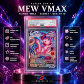 PSA 10 GEM MINT 2021 POKÉMON FUSION STRIKE FA/MEW VMAX SECRET RARE #269 ALT ART