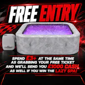 FREE ENTRY - LAZ-Y SPA OR £1000 CASH