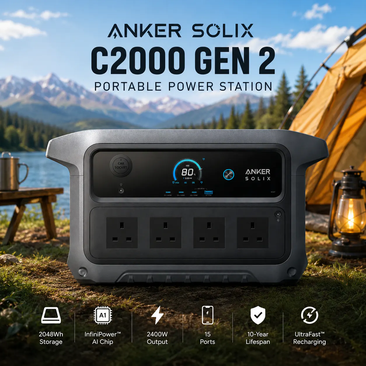 NEW RELEASE ANKER SOLIX C2000 GEN 2 PORTABLE POWER STATION