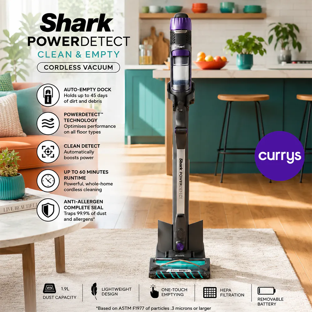 TOP SPEC SHARK POWERDETECT CLEAN & EMPTY CORDLESS VAC