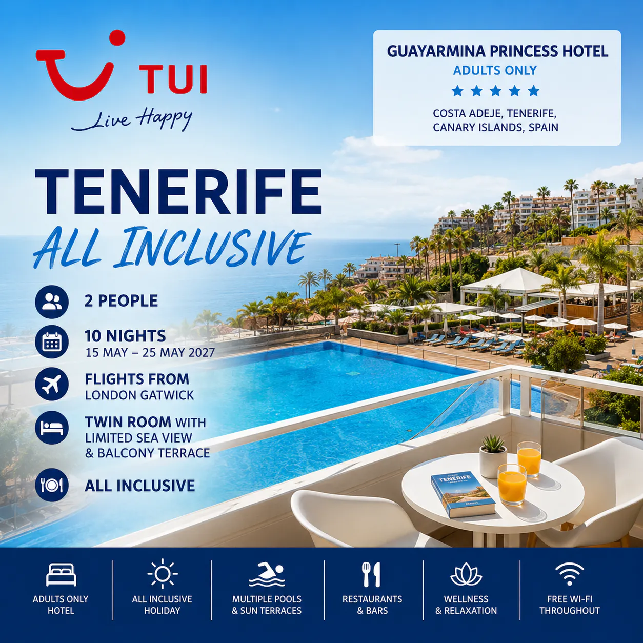 TUI 10-NIGHT ADULTS-ONLY ALL-INCLUSIVE TENERIFE SUNSHINE ESCAPE