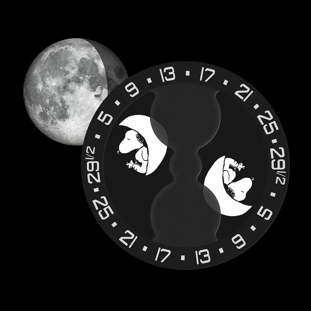 Swatch X OMEGA SNOOPY BLACK MISSION TO THE MOONPHASE