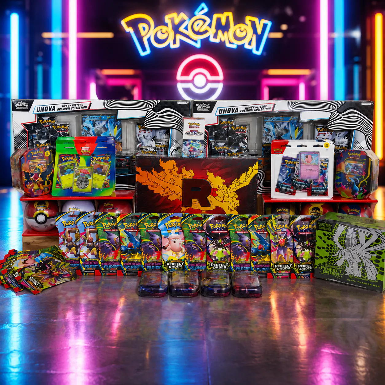 ULTIMATE POKÉMON TCG MEGA SEALED COLLECTION BUNDLE – PREMIUM BOXES, BOOSTERS, ETBS, TINS & MORE