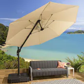 CANTILEVER GARDEN PARASOL 3M TILT/SWIVEL - 2 X COLOURS