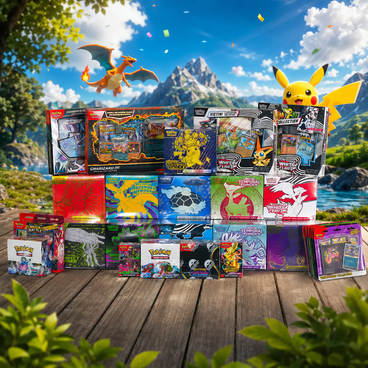 ENORMOUS NEW & SEALED POKÉMON TCG COLLECTION BUNDLE – ETBS, PREMIUM COLLECTIONS & MORE