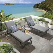 2 X CAYMAN CUSHIONED SUN LOUNGERS 7 X COLOUR CHOICES