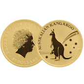 AUSTRALIAN NUGGET KANGAROO 1 OZ FINE GOLD COIN OR £2500