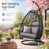 BALI HANGING EGG CHAIR + COVER 5 COLOUR CHOICES