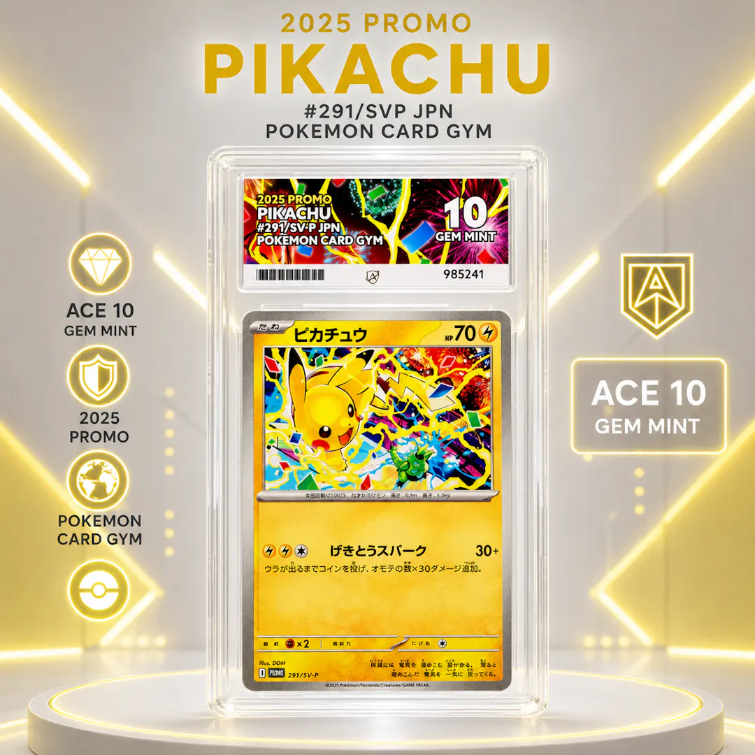 2025 PIKACHU #291/SV-P JPN PROMO ACE 10 GEM MINT – POKÉMON CARD GYM