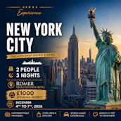 BIG APPLE NYC CHRISTMAS SHOPPING PACKAGE + £1000