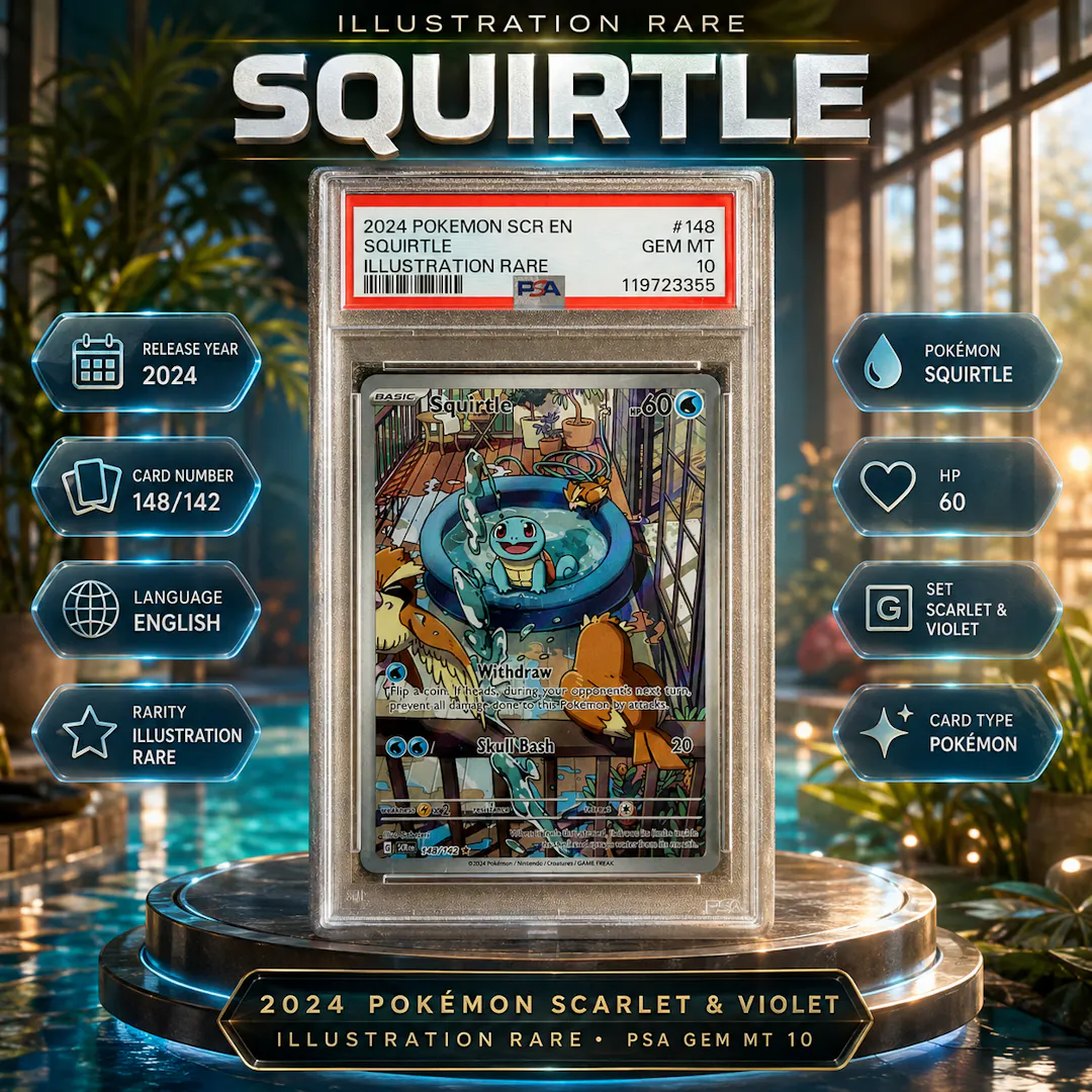 PSA 10 KANTO STARTER ILLUSTRATION RARE 3 CARD POKEMON COLLECTION