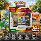 10 X BRAND NEW POKÉMON TCG: FIRST PARTNER ILLUSTRATION COLLECTION—SERIES 1 BOXES