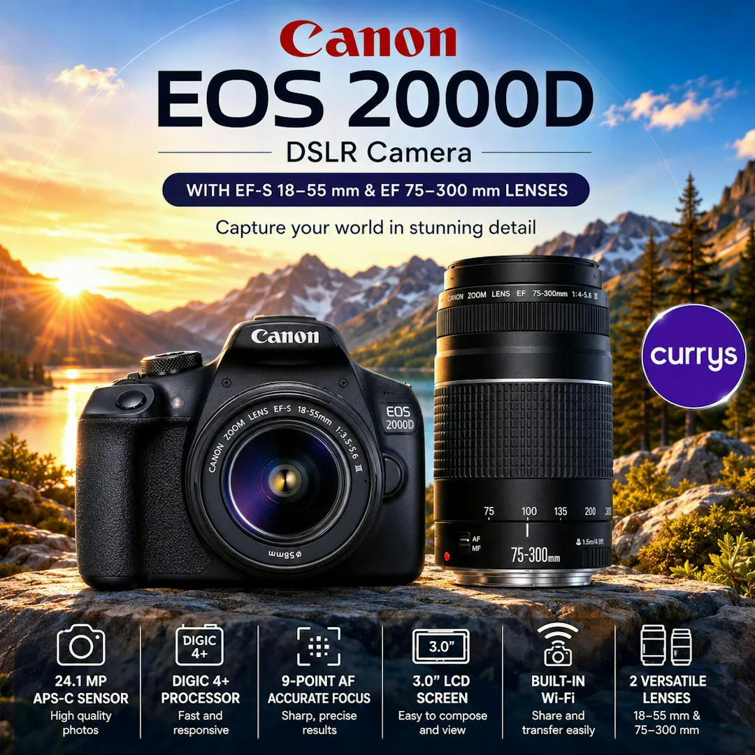 Chris Dixon - CANON EOS 2000D DSLR CAMERA WITH LENS