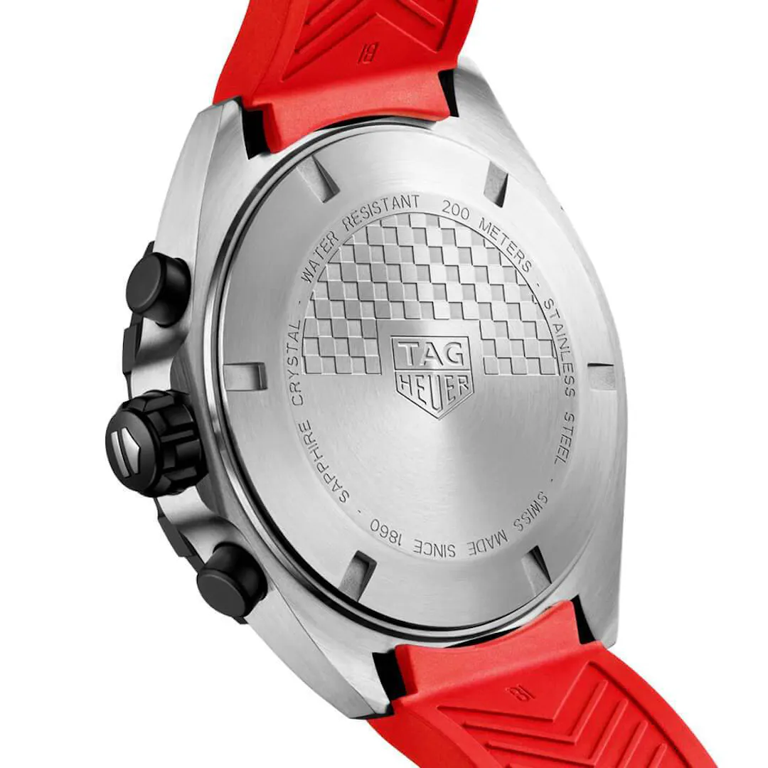 TAG HEUER Formula 1 43mm SUNRAY RED DIAL RUBBER STRAP