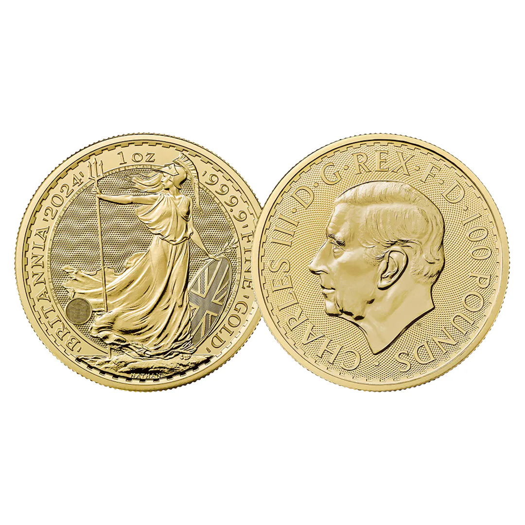 BRITANNIA 1OZ GOLD COIN 999.9 FINE GOLD OR £2500