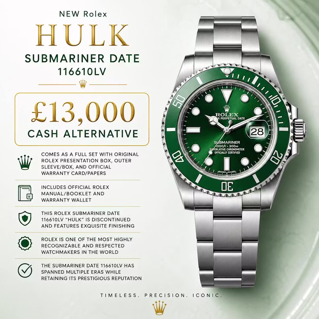 Laura Davies - NEW ROLEX "HULK" SUBMARINER DATE OR £13,000
