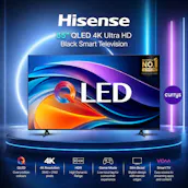 Hisense 55" QLED 4K Ultra HD Black Smart Television