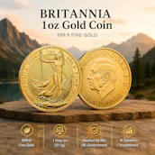 BRITANNIA 1OZ GOLD COIN 999.9 FINE GOLD OR £2500
