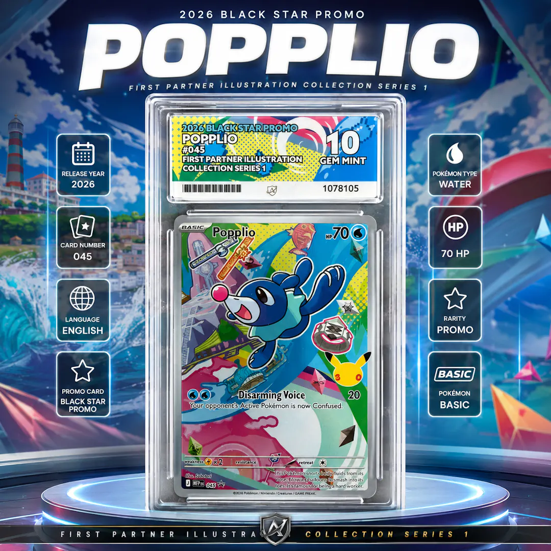ACE GEM MINT 10 FIRST PARTNER ILLUSTRATION SERIES 1 SIX-CARD POKEMON COLLECTION