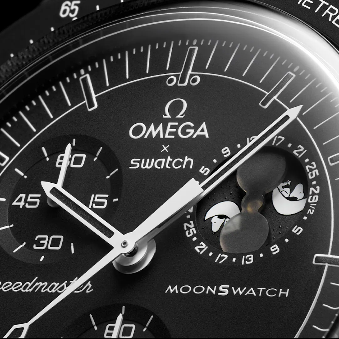 Swatch X OMEGA SNOOPY BLACK MISSION TO THE MOONPHASE