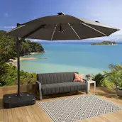 CANTILEVER GARDEN PARASOL 3M TILT/SWIVEL - 2 X COLOURS