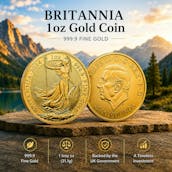 BRITANNIA 1OZ GOLD COIN 999.9 FINE GOLD or £2500