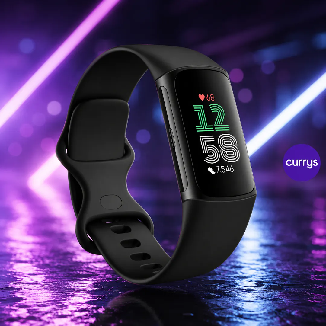 FITBIT CHARGE 6 FITNESS TRACKER - OBSIDIAN, SILICONE STRAP, UNIVERSAL