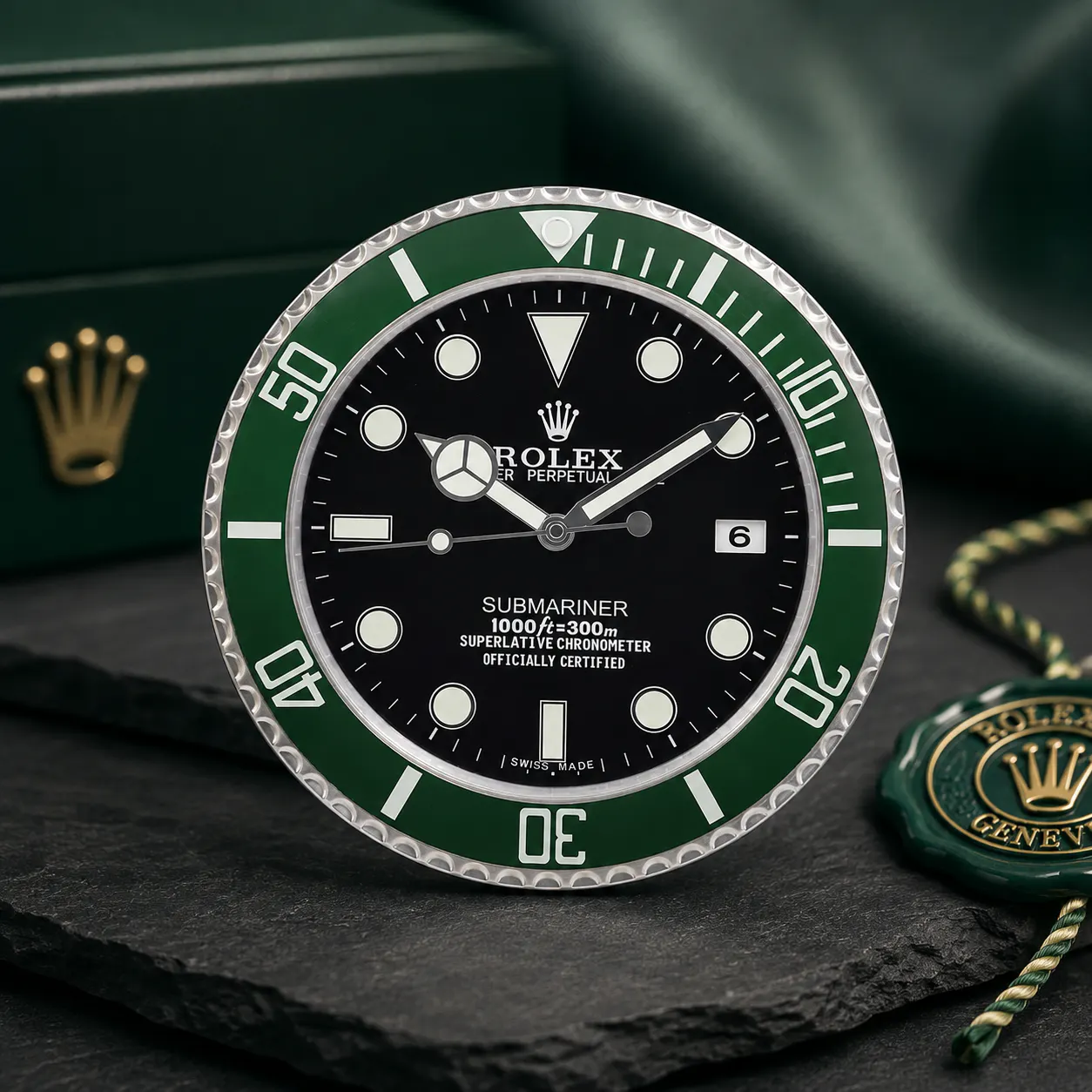 SUBMARINER ROLEX 'STARBUCKS' STYLE WALL CLOCK
