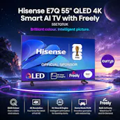 Hisense 55" QLED 4K Ultra HD Black Smart Television