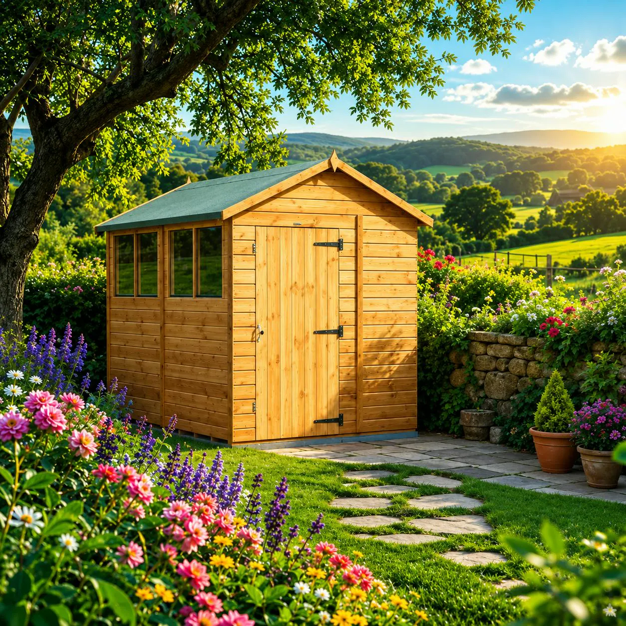 POWER APEX GARDEN SHED 8X6