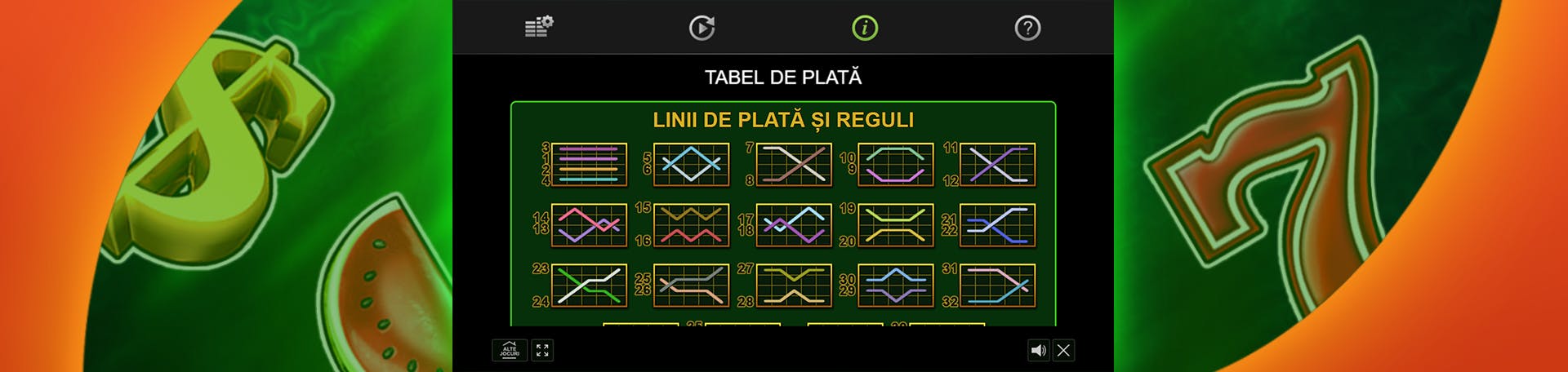 Linii de plată din 40 burning hot