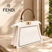 FENDI PEEKABOO I SEE U EMBROIDERED DESIGNER HANDBAG
