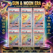 PSA 10 SUN & MOON GX SECRET RARE RAINBOW SET POKEMON