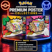 2 x BRAND NEW POKEMON ASCENDED HEROS PREMIUM POSTER COLLECTIONS