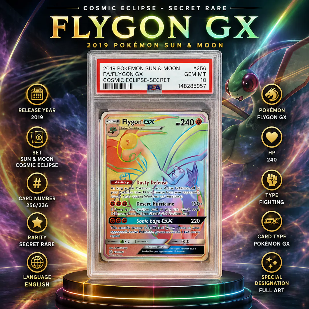 PSA 10 SUN & MOON GX SECRET RARE RAINBOW SET POKEMON