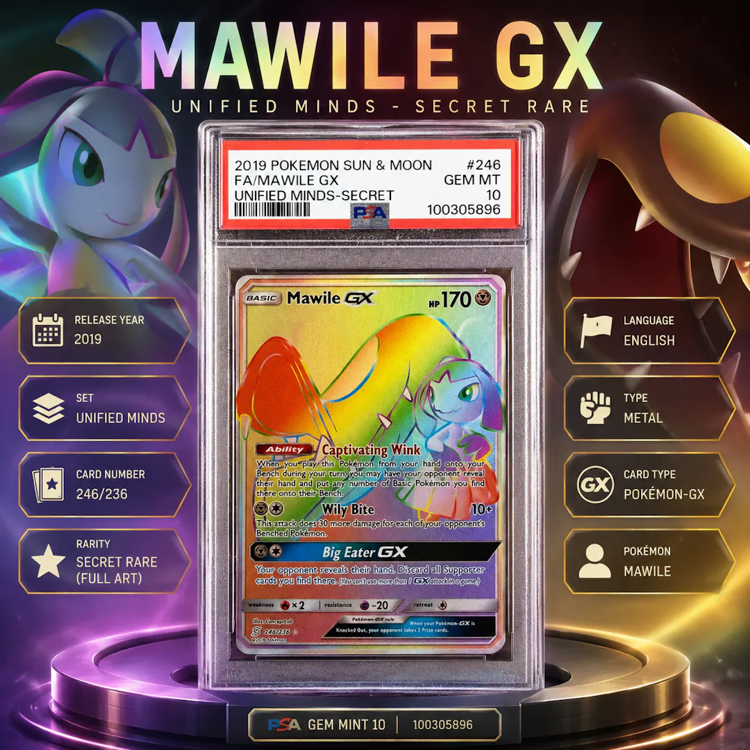 PSA 10 SUN & MOON GX SECRET RARE RAINBOW SET POKEMON