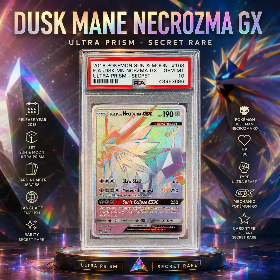 PSA 10 SUN & MOON GX SECRET RARE RAINBOW SET POKEMON