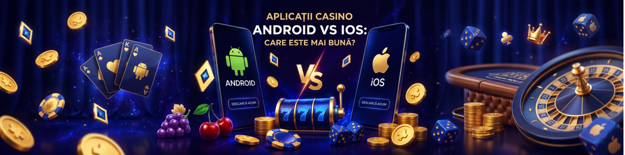 Cazinouri online cu aplicații dedicate pentru Android versus iOS